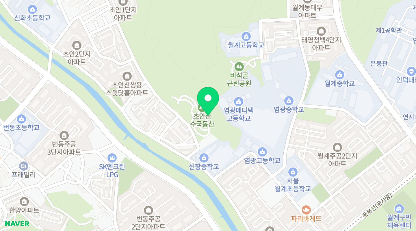 초안산 수국동산, 한 계단씩 빛깔이 바뀌는 언덕 위 수국 찾아가기